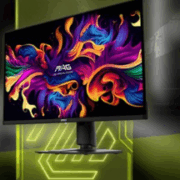 MSI MAG Gaming Monitor showcasing the vibrant colors and high performance of Samsung Display's QD-OLED technology.